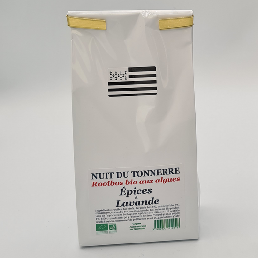 Thé breton - Rooibos Nuit de Tonnerre Epice & Lavande - Epicerie Chez Marina Rennes Bretagne